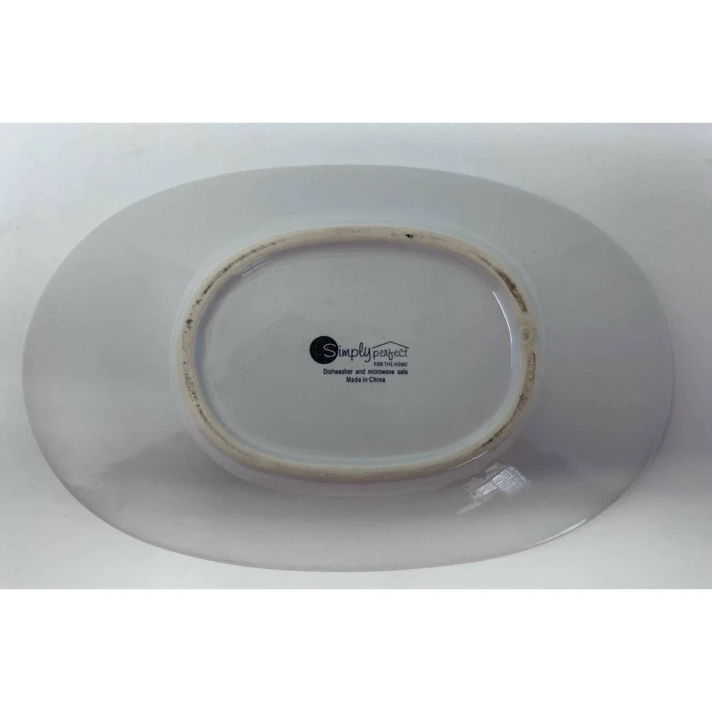 Simply Perfect For‎ The Home Gravy Boat Plate/Dish White 9